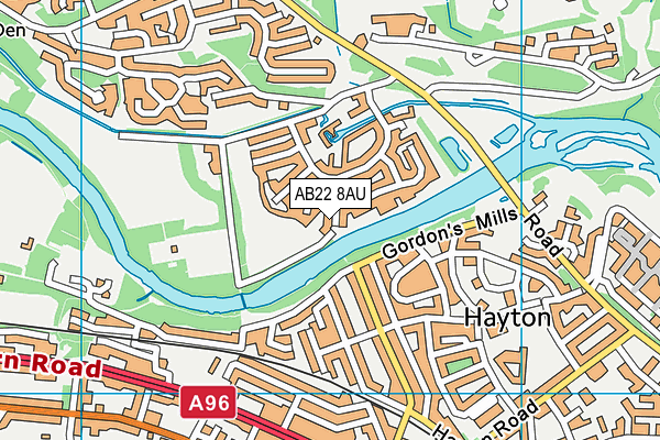 AB22 8AU map - OS VectorMap District (Ordnance Survey) AB22 8AU map - OS VectorMap District (Ordnance Survey)