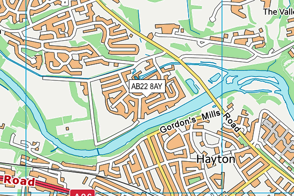 AB22 8AY map - OS VectorMap District (Ordnance Survey) AB22 8AY map - OS VectorMap District (Ordnance Survey)