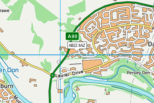 AB22 8AZ map - OS VectorMap District (Ordnance Survey) AB22 8AZ map - OS VectorMap District (Ordnance Survey)