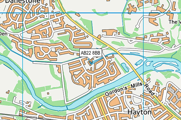 AB22 8BB map - OS VectorMap District (Ordnance Survey) AB22 8BB map - OS VectorMap District (Ordnance Survey)