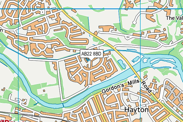 AB22 8BD map - OS VectorMap District (Ordnance Survey) AB22 8BD map - OS VectorMap District (Ordnance Survey)