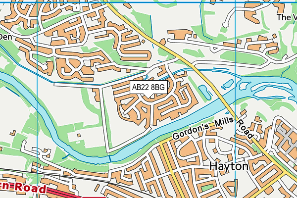 AB22 8BG map - OS VectorMap District (Ordnance Survey) AB22 8BG map - OS VectorMap District (Ordnance Survey)