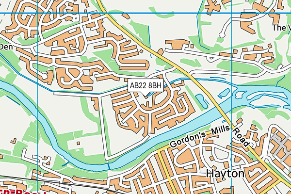 AB22 8BH map - OS VectorMap District (Ordnance Survey) AB22 8BH map - OS VectorMap District (Ordnance Survey)