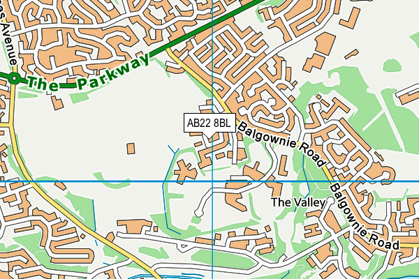 AB22 8BL map - OS VectorMap District (Ordnance Survey) AB22 8BL map - OS VectorMap District (Ordnance Survey)