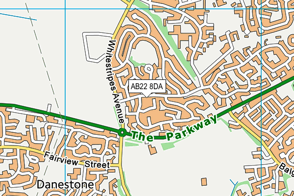 AB22 8DA map - OS VectorMap District (Ordnance Survey) AB22 8DA map - OS VectorMap District (Ordnance Survey)