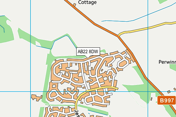 AB22 8DW map - OS VectorMap District (Ordnance Survey) AB22 8DW map - OS VectorMap District (Ordnance Survey)