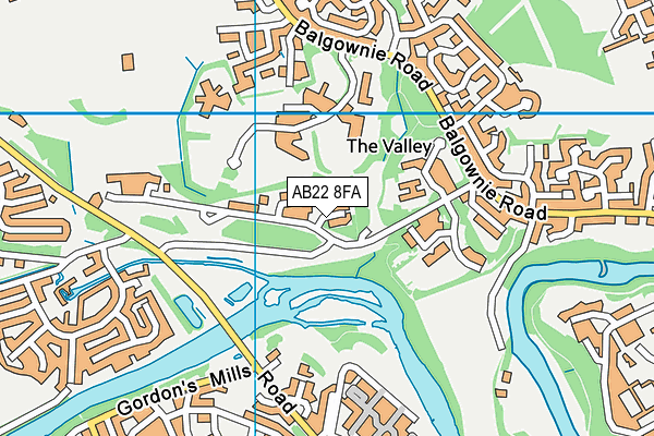 AB22 8FA map - OS VectorMap District (Ordnance Survey) AB22 8FA map - OS VectorMap District (Ordnance Survey)