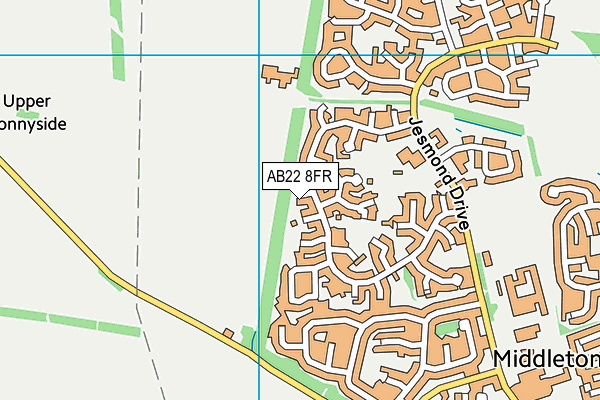 AB22 8FR map - OS VectorMap District (Ordnance Survey) AB22 8FR map - OS VectorMap District (Ordnance Survey)