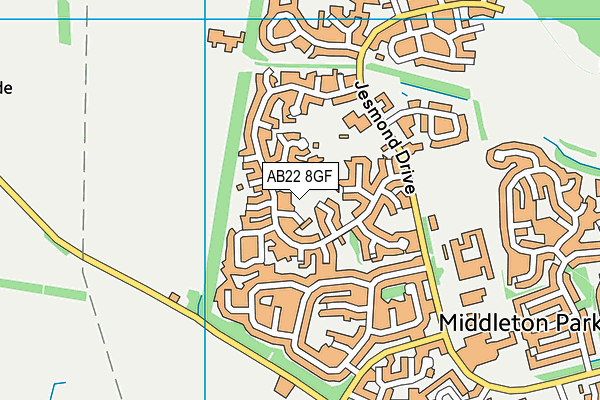 AB22 8GF map - OS VectorMap District (Ordnance Survey) AB22 8GF map - OS VectorMap District (Ordnance Survey)
