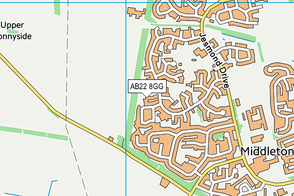 AB22 8GG map - OS VectorMap District (Ordnance Survey) AB22 8GG map - OS VectorMap District (Ordnance Survey)