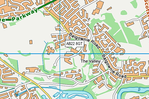 AB22 8GT map - OS VectorMap District (Ordnance Survey) AB22 8GT map - OS VectorMap District (Ordnance Survey)