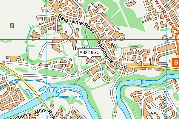 AB22 8GU map - OS VectorMap District (Ordnance Survey) AB22 8GU map - OS VectorMap District (Ordnance Survey)