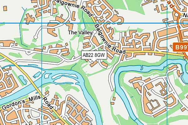 AB22 8GW map - OS VectorMap District (Ordnance Survey) AB22 8GW map - OS VectorMap District (Ordnance Survey)