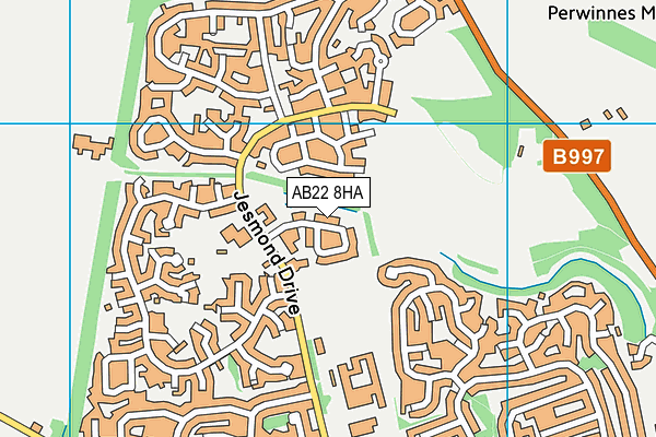 AB22 8HA map - OS VectorMap District (Ordnance Survey) AB22 8HA map - OS VectorMap District (Ordnance Survey)