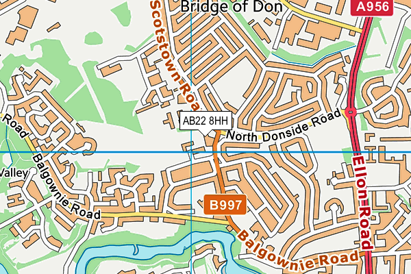 AB22 8HH map - OS VectorMap District (Ordnance Survey) AB22 8HH map - OS VectorMap District (Ordnance Survey)