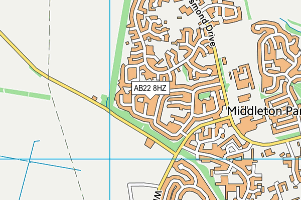 AB22 8HZ map - OS VectorMap District (Ordnance Survey) AB22 8HZ map - OS VectorMap District (Ordnance Survey)