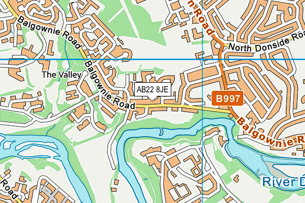 AB22 8JE map - OS VectorMap District (Ordnance Survey) AB22 8JE map - OS VectorMap District (Ordnance Survey)