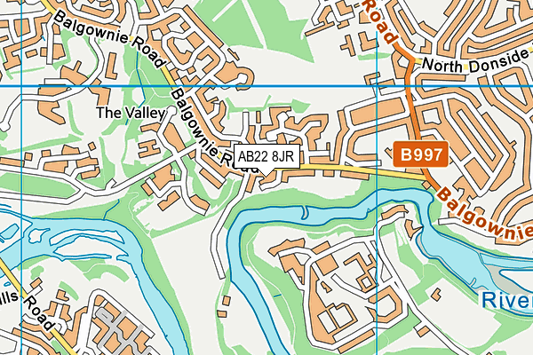 AB22 8JR map - OS VectorMap District (Ordnance Survey) AB22 8JR map - OS VectorMap District (Ordnance Survey)