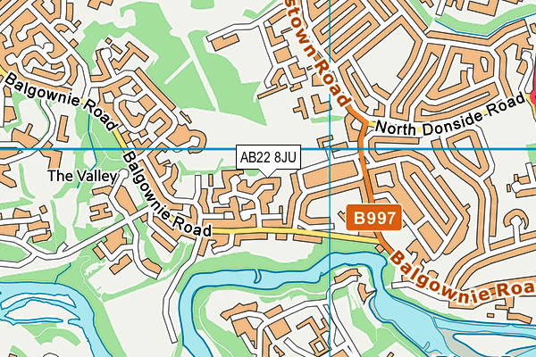 AB22 8JU map - OS VectorMap District (Ordnance Survey) AB22 8JU map - OS VectorMap District (Ordnance Survey)
