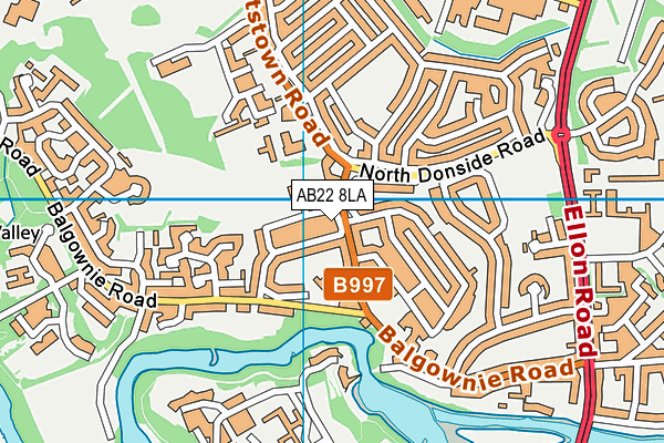 AB22 8LA map - OS VectorMap District (Ordnance Survey) AB22 8LA map - OS VectorMap District (Ordnance Survey)