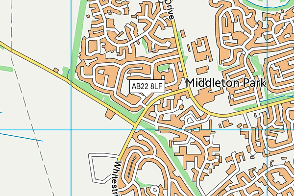 AB22 8LF map - OS VectorMap District (Ordnance Survey) AB22 8LF map - OS VectorMap District (Ordnance Survey)