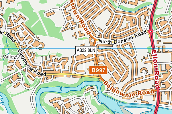 AB22 8LN map - OS VectorMap District (Ordnance Survey) AB22 8LN map - OS VectorMap District (Ordnance Survey)