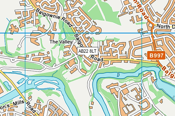 AB22 8LT map - OS VectorMap District (Ordnance Survey) AB22 8LT map - OS VectorMap District (Ordnance Survey)