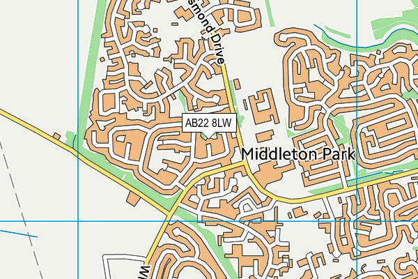 AB22 8LW map - OS VectorMap District (Ordnance Survey) AB22 8LW map - OS VectorMap District (Ordnance Survey)