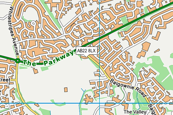 AB22 8LX map - OS VectorMap District (Ordnance Survey) AB22 8LX map - OS VectorMap District (Ordnance Survey)