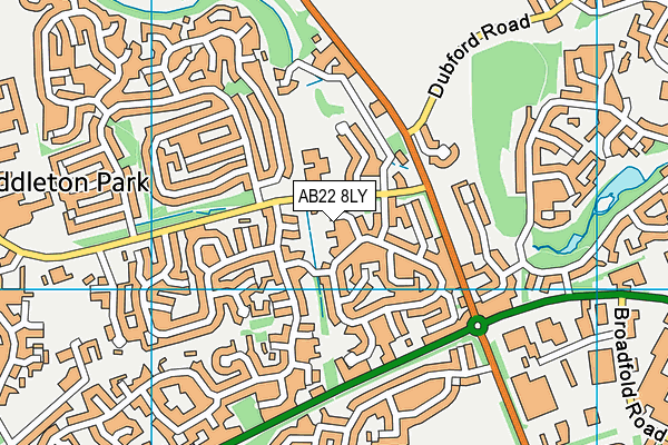 AB22 8LY map - OS VectorMap District (Ordnance Survey) AB22 8LY map - OS VectorMap District (Ordnance Survey)