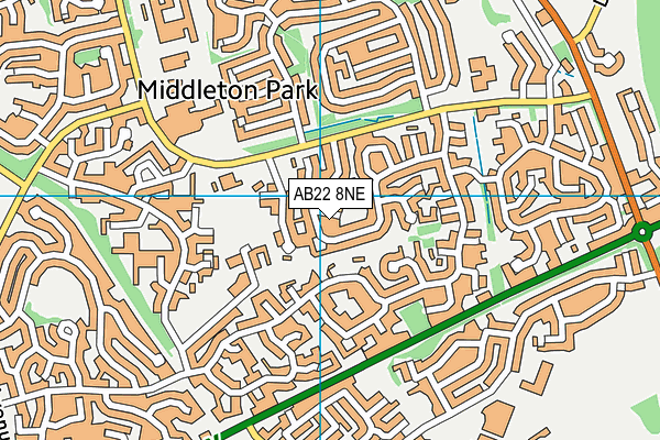 AB22 8NE map - OS VectorMap District (Ordnance Survey) AB22 8NE map - OS VectorMap District (Ordnance Survey)