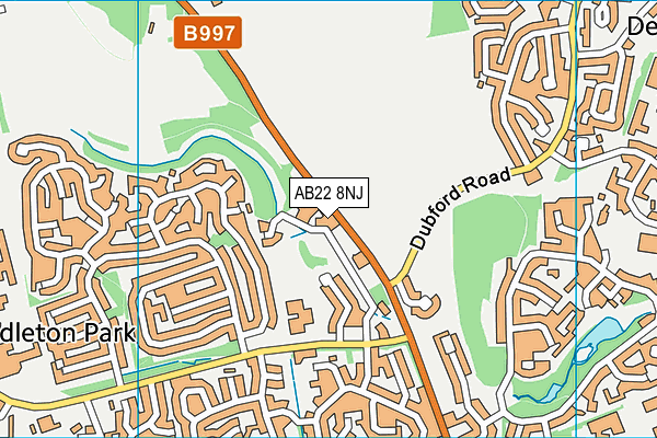 AB22 8NJ map - OS VectorMap District (Ordnance Survey) AB22 8NJ map - OS VectorMap District (Ordnance Survey)