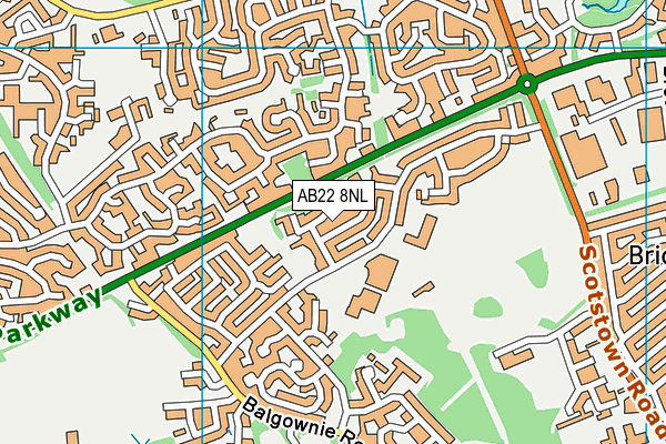AB22 8NL map - OS VectorMap District (Ordnance Survey) AB22 8NL map - OS VectorMap District (Ordnance Survey)