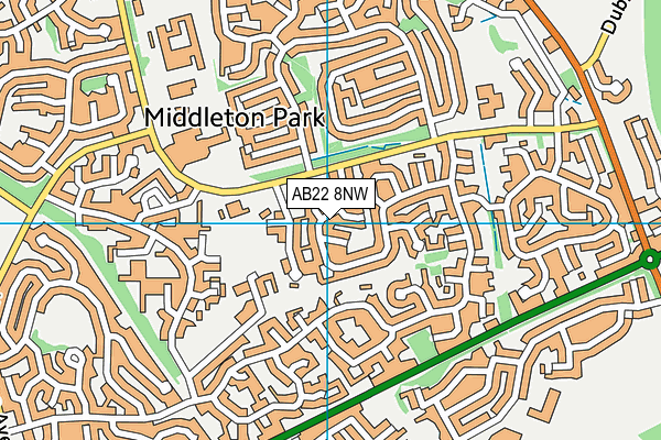 AB22 8NW map - OS VectorMap District (Ordnance Survey) AB22 8NW map - OS VectorMap District (Ordnance Survey)