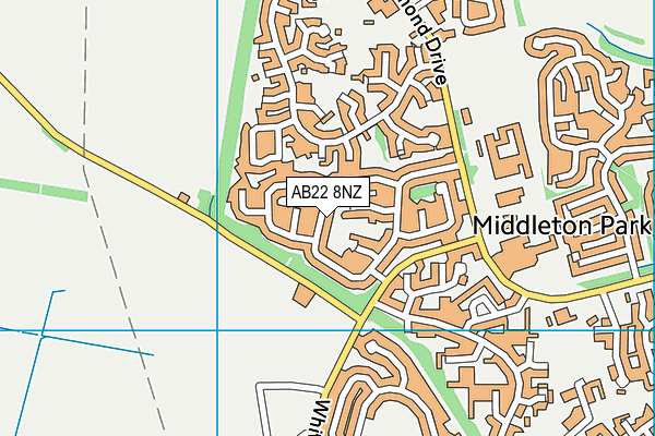 AB22 8NZ map - OS VectorMap District (Ordnance Survey) AB22 8NZ map - OS VectorMap District (Ordnance Survey)