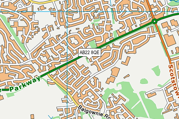 AB22 8QE map - OS VectorMap District (Ordnance Survey) AB22 8QE map - OS VectorMap District (Ordnance Survey)