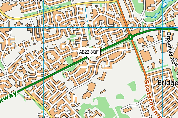 AB22 8QF map - OS VectorMap District (Ordnance Survey) AB22 8QF map - OS VectorMap District (Ordnance Survey)