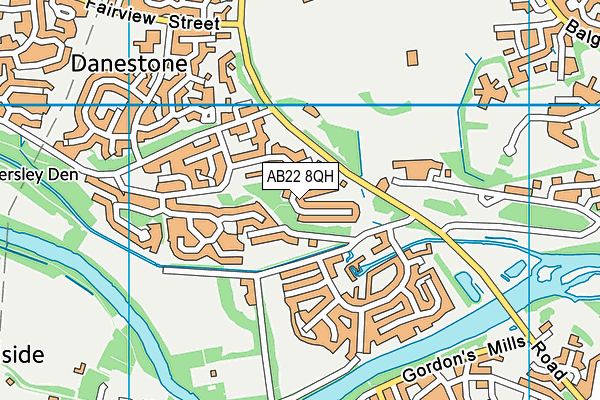 AB22 8QH map - OS VectorMap District (Ordnance Survey) AB22 8QH map - OS VectorMap District (Ordnance Survey)