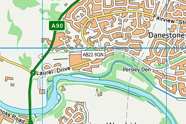 AB22 8QN map - OS VectorMap District (Ordnance Survey) AB22 8QN map - OS VectorMap District (Ordnance Survey)