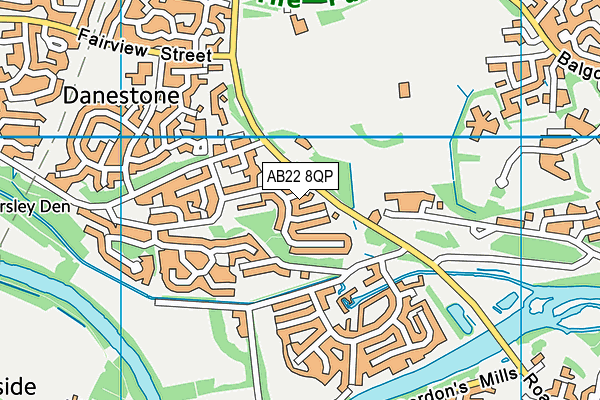 AB22 8QP map - OS VectorMap District (Ordnance Survey) AB22 8QP map - OS VectorMap District (Ordnance Survey)
