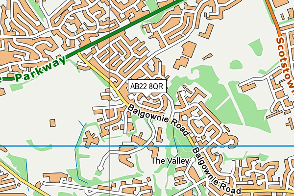AB22 8QR map - OS VectorMap District (Ordnance Survey) AB22 8QR map - OS VectorMap District (Ordnance Survey)