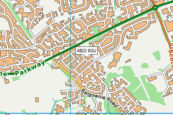 AB22 8QU map - OS VectorMap District (Ordnance Survey) AB22 8QU map - OS VectorMap District (Ordnance Survey)