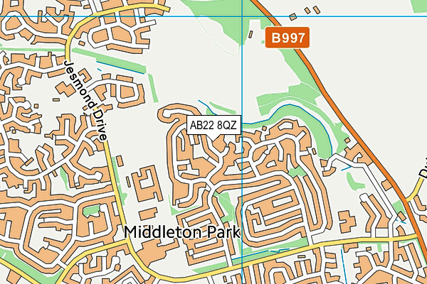 AB22 8QZ map - OS VectorMap District (Ordnance Survey) AB22 8QZ map - OS VectorMap District (Ordnance Survey)