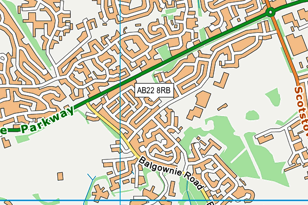 AB22 8RB map - OS VectorMap District (Ordnance Survey) AB22 8RB map - OS VectorMap District (Ordnance Survey)