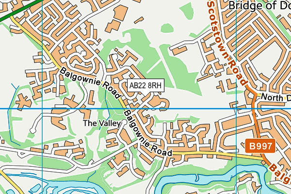 AB22 8RH map - OS VectorMap District (Ordnance Survey) AB22 8RH map - OS VectorMap District (Ordnance Survey)
