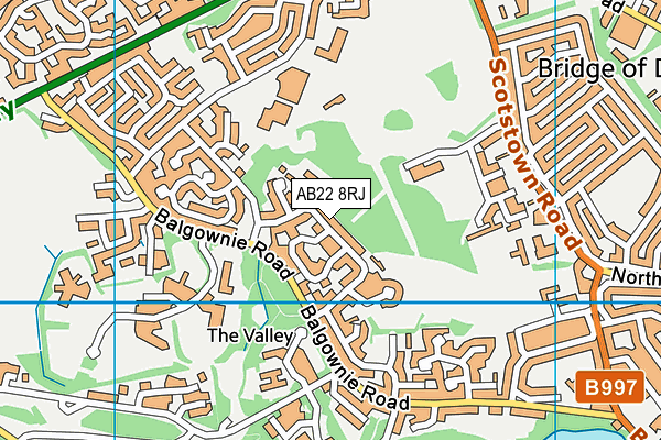 AB22 8RJ map - OS VectorMap District (Ordnance Survey) AB22 8RJ map - OS VectorMap District (Ordnance Survey)