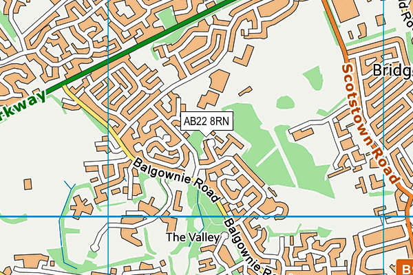 AB22 8RN map - OS VectorMap District (Ordnance Survey) AB22 8RN map - OS VectorMap District (Ordnance Survey)