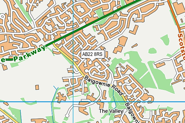 AB22 8RS map - OS VectorMap District (Ordnance Survey) AB22 8RS map - OS VectorMap District (Ordnance Survey)