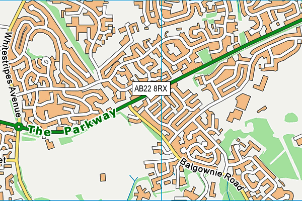 AB22 8RX map - OS VectorMap District (Ordnance Survey) AB22 8RX map - OS VectorMap District (Ordnance Survey)