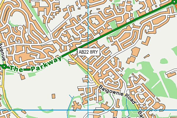 AB22 8RY map - OS VectorMap District (Ordnance Survey) AB22 8RY map - OS VectorMap District (Ordnance Survey)